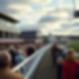 Historic racecourse with spectators