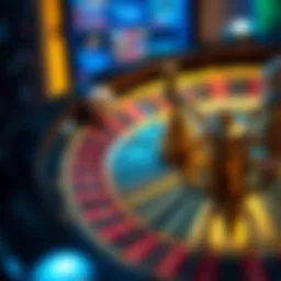 Intricate design of a roulette wheel showcasing immersive elements